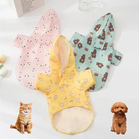 Fashionable Waterproof Dog Raincoat for Summer-0