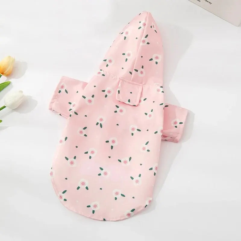 Fashionable Waterproof Dog Raincoat for Summer-5