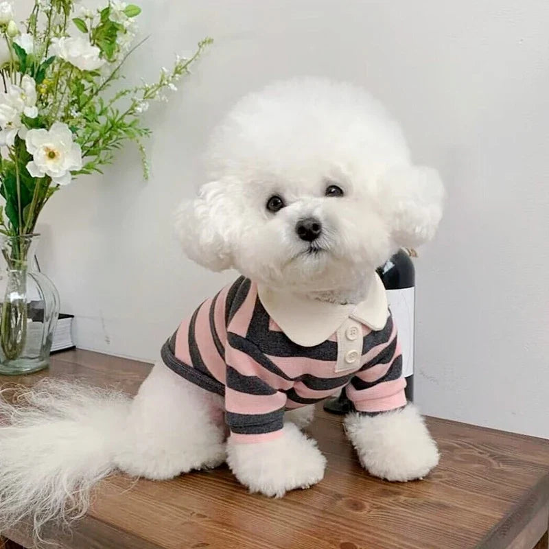 Summer Dog Polo Shirt for Small Dogs-3